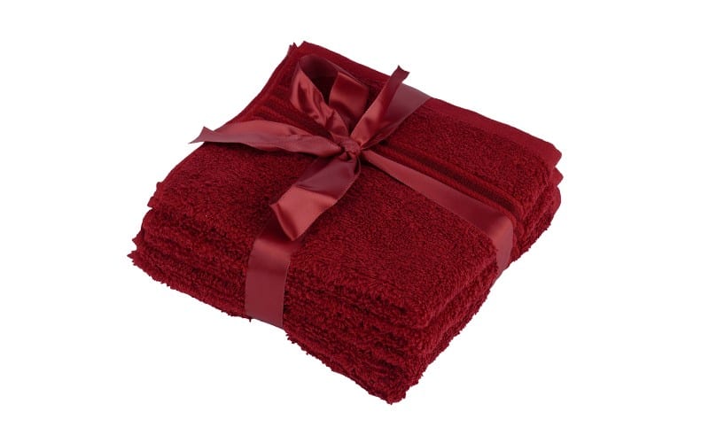 Royal Cotton Towel 4 Pcs - ( 33 X 33 ) Burgundy