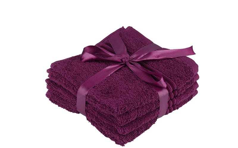Royal Cotton Towel 4 Pcs - ( 33 X 33 ) Grape