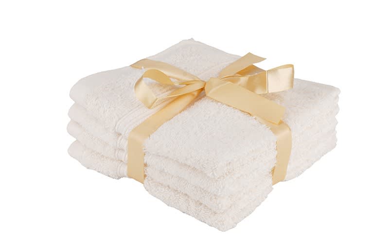 Royal Cotton Towel 4 Pcs - ( 33 X 33 ) Ivory