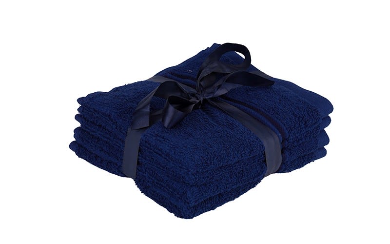 Royal Cotton Towel 4 Pcs - ( 33 X 33 ) Navy