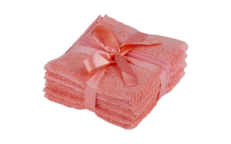 Royal Cotton Towel 4 Pcs - ( 33 X 33 ) Peach