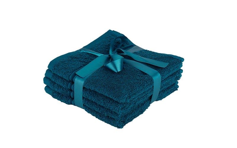 Royal Cotton Towel 4 Pcs - ( 33 X 33 ) Teal