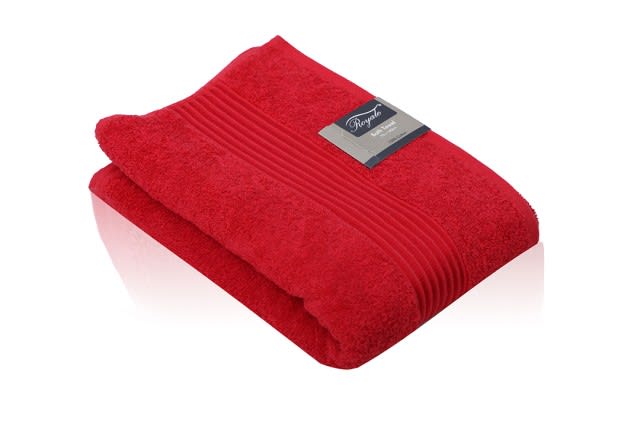 Royal Cotton Towel - ( 81 X 163 )  Red