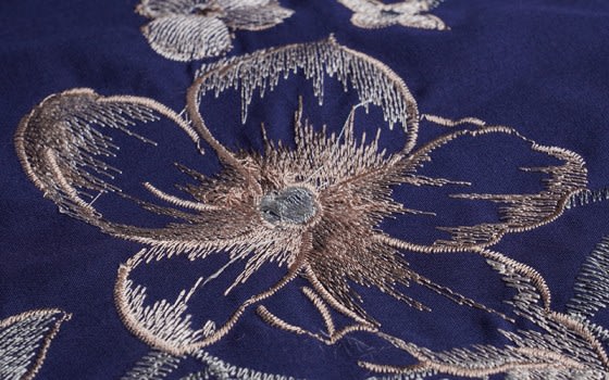Lauren Embroidered Comforter Set 6 PCS - King Blue