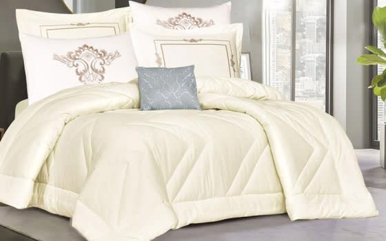 Bonnie Cotton Comforter Set 7 PCS - King D.Cream