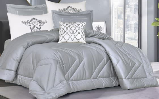 Bonnie Cotton Comforter Set 7 PCS - King Grey