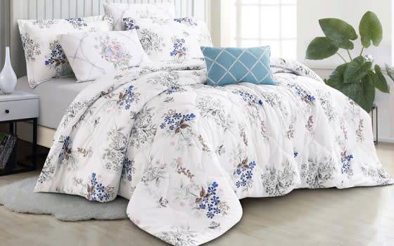 Zamzam Home Comforter Set 7 PCs - King White