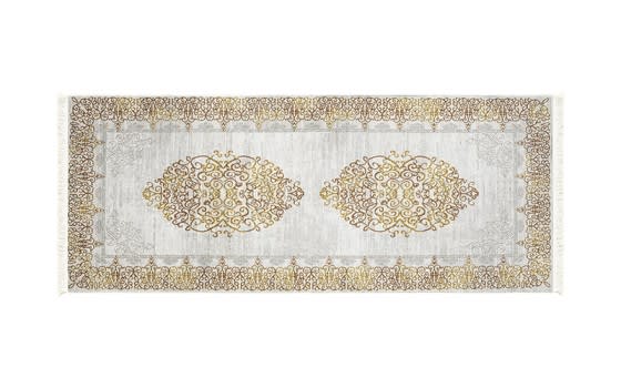 Bamboo Premium Carpet - ( 150 X 80 ) cm Off White & Gold