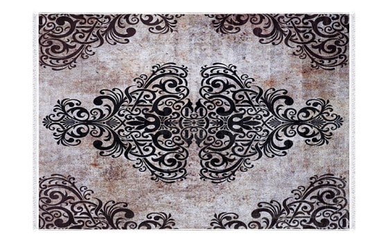 Bamboo Premium Carpet - ( 160 X 230 ) cm Beige & Black