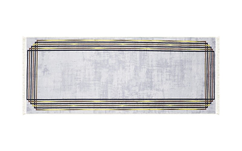 سجاد بامبو الفاخر - ( 150 × 80 ) سم رمادي فاتح