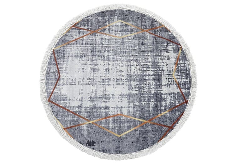 سجاد بامبو الفاخر - ( 160 × 160 ) سم رمادي