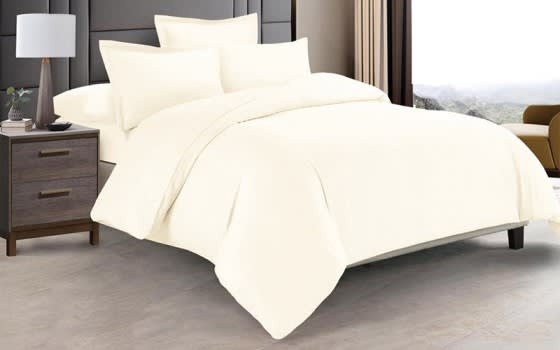 Hilton Striped Comforter Set 4 PCS - Single Cream