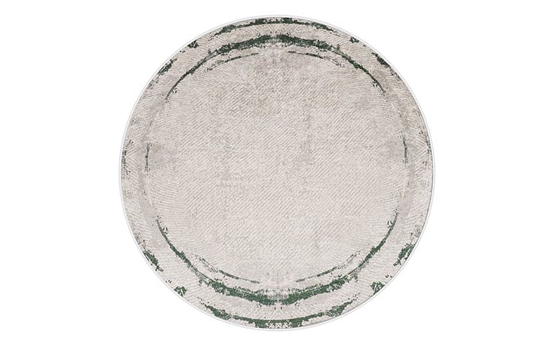 سجاد عازل للماء من أرمادا - ( 160 × 160 ) سم أوف وايت و أخضر