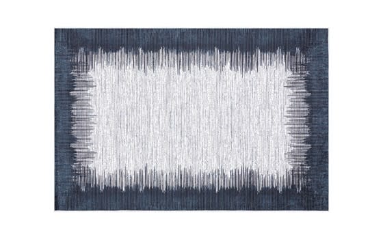 Armada Waterproof Carpet - ( 120 X 180 ) cm Off White & Blue