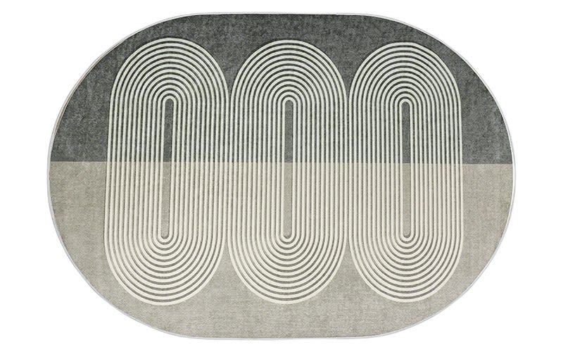 Armada Waterproof Carpet - Oval ( 160 X 230 ) cm Grey