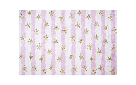 Armada Waterproof Kids Carpet - ( 120 X 180 ) cm Pink & Gold & White