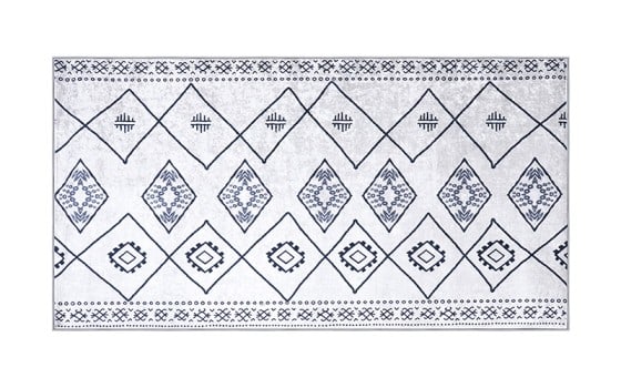 Armada Waterproof Carpet - ( 150 X 80 ) cm Grey & Off White