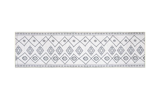 Armada Waterproof Carpet - ( 300 X 80 ) cm Grey & Off White