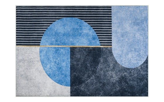 سجاد عازل للماء من أرمادا - ( 120 × 180 ) سم أزرق و رمادي