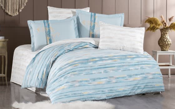 Hobby Cotton Comforter Set 4 PCS - Single Turquoise