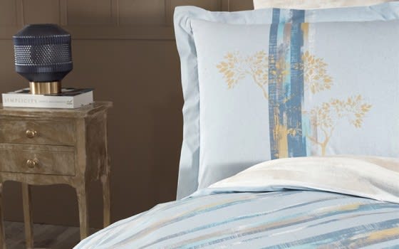 Hobby Cotton Comforter Set 4 PCS - Single Turquoise