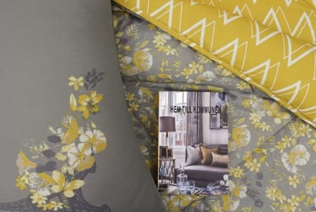 Hobby Cotton Comforter Set 4 PCS - Single Grey & Yellow
