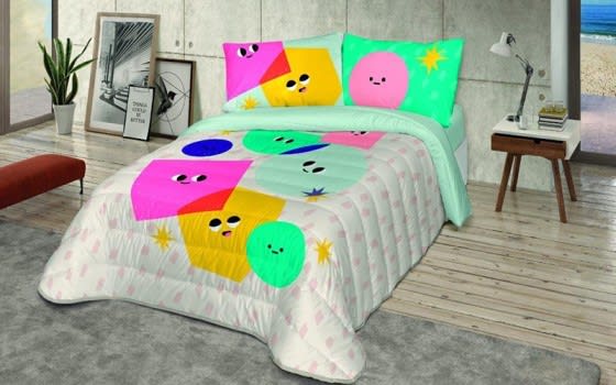 Awesom Kids Comforter Set 4 PCS - Multi Color