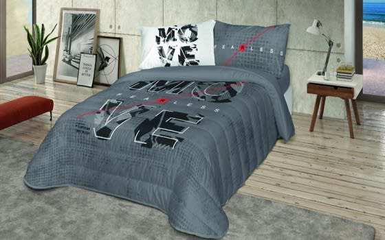 Awesom Kids Comforter Set 4 PCS - Grey