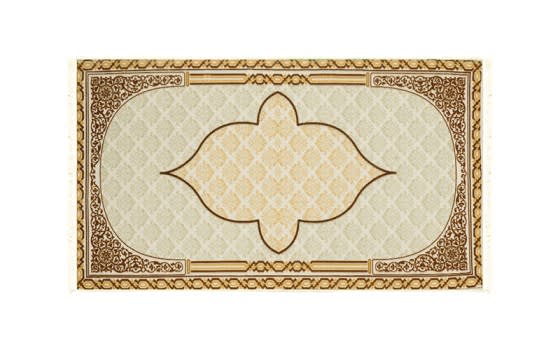 Armada Memory Foam Prayer Carpet - ( 65 X 120 ) cm - Cream & Beige