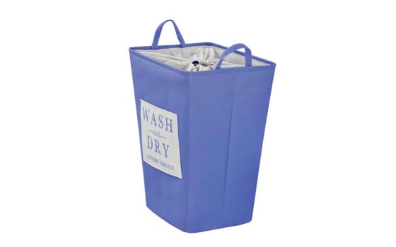 Cannon Linen Laundry Basket - Blue
