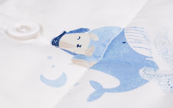 أرضية عناية بالطفل قطن 1 قطعة - أبيض و أزرق