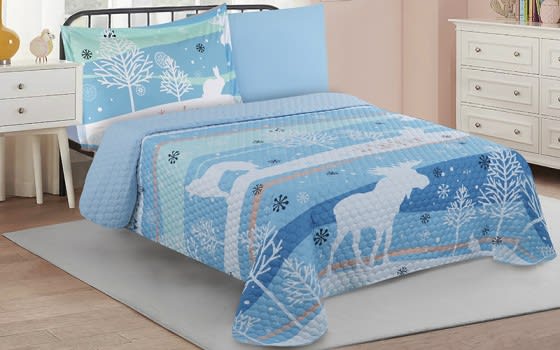 Happiness​​​​​​​ Kids Bed Spread 4 PCS - Sky Blue