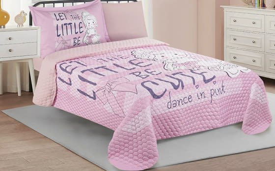 Happiness​​​​​​​ Kids Bed Spread 4 PCS - Pink