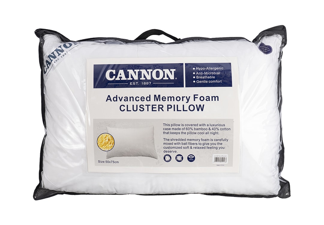 Cannon Advanced Memory Foam Cluster Pillow