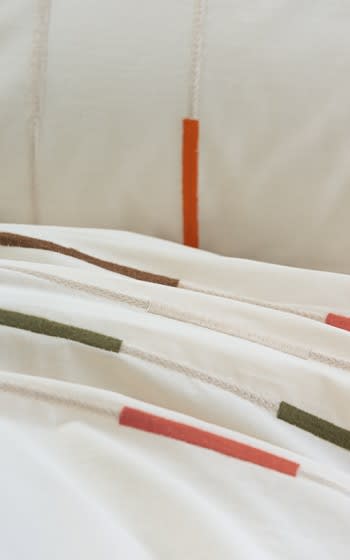 Cotton Box Duvet Cover Bedding Set Without Filling 6 PCS - King Ivory