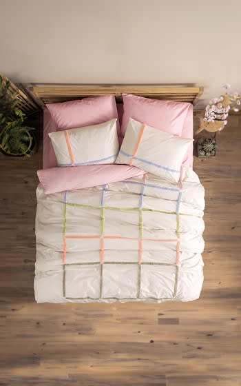 Cotton Box Duvet Cover Bedding Set Without Filling 6 PCS - King Insula Pudra