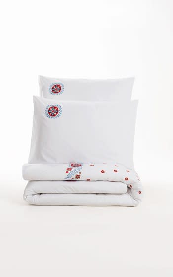 Cotton Box Single Duvet Cover Bedding Set Without Filling 4 PCS - Mabel Mavi