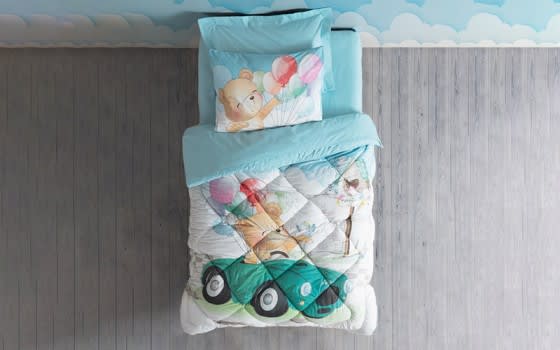 Cotton Box Kids Duvet Cover Bedding Set Without Filling 4 PCS - Buddy Mavi