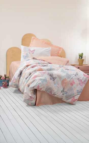 Cotton Box Single Duvet Cover Bedding Set Without Filling 4 PCS - Kimela Pembe