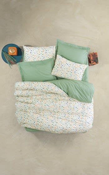 Cotton Box Single Duvet Cover Bedding Set Without Filling 4 PCS - Lola Yesil