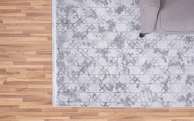 Shine Premium Carpet - ( 280 x 380 ) cm Off White & Grey