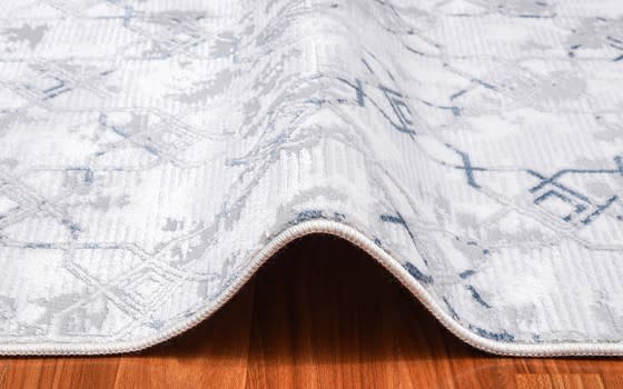 Shine Premium Carpet - ( 80 x 200 ) cm Off White & Grey
