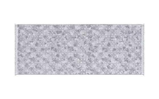 Shine Premium Carpet - ( 80 x 150 ) cm Grey & White