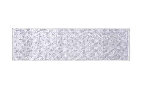 Shine Premium Carpet - ( 80 x 300 ) cm Grey & White