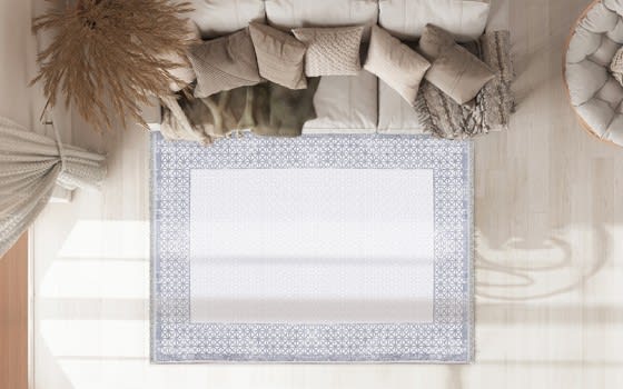 Shine Premium Carpet - ( 280 x 380 ) cm Off White & Blue