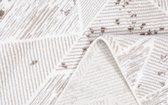 Shine Premium Carpet - ( 80 x 300 ) cm Off White & Beige