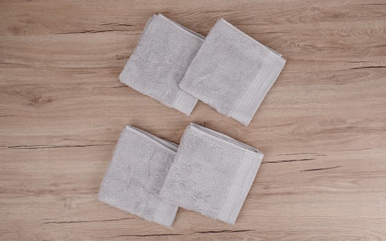 Soft & Always Tencel Towel 4 PCS ( 33 X 33 ) - Silver
