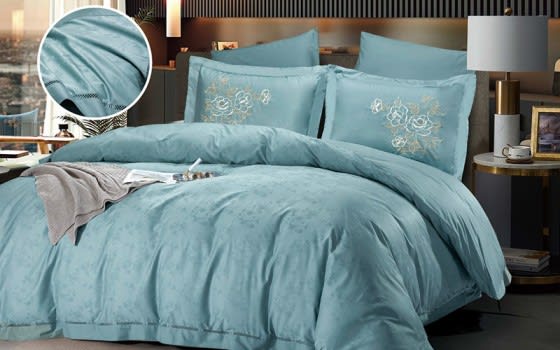 Ward Quilt Cover Bedding Set Without Filling 6 PCS - King Green