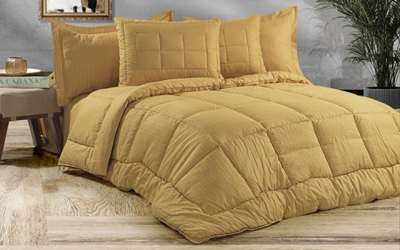 Dobby Stripe Cotton Comforter Bedding Set 6 PCS - King Masturd 