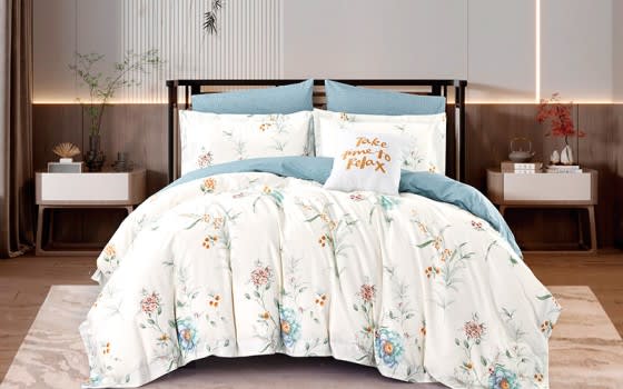 Garden Cotton Comforter Bedding Set 4 PCS - Single Multi Color